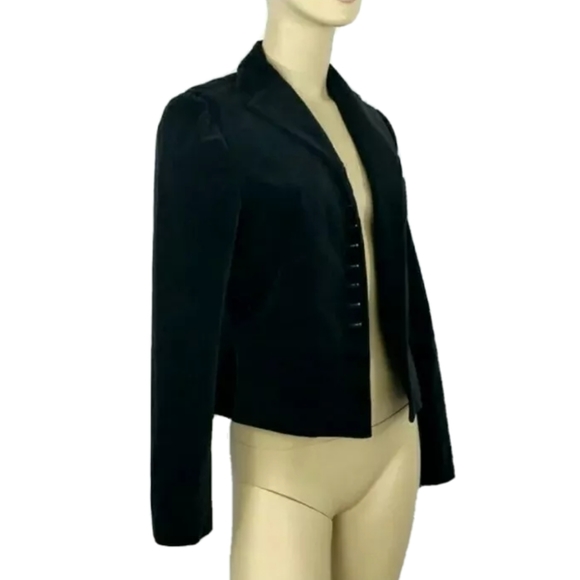 GAP Black Velvet Collared Jacket Size 6 - Picture 4 of 8